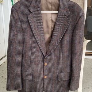 Ralph Lauren Brown Classic Tweed Coat